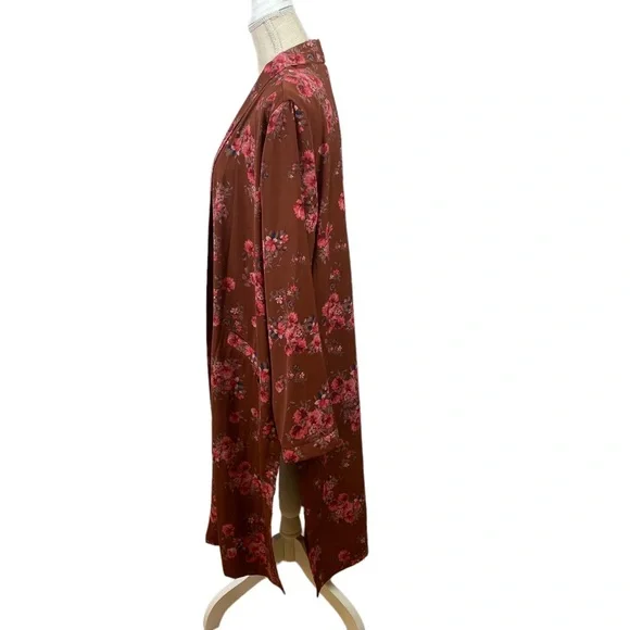 DR2 BY DANIEL RAINN Floral Print Duster in Smoked Paprika Sizes M L - Picture 2 of 8